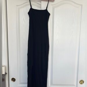 Elegant Black Spaghetti Strap Dress